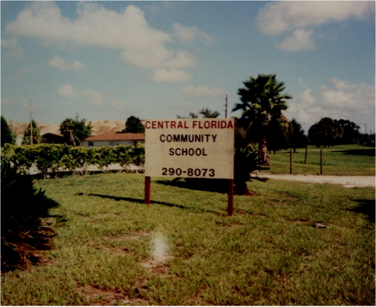 The first monument sign for Central Florida Community School